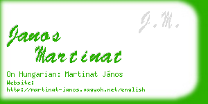 janos martinat business card